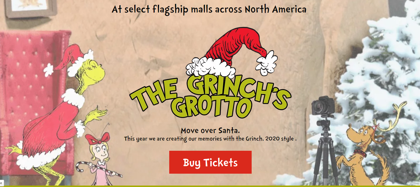 The Grinch's Grotto at Westfield Century City
