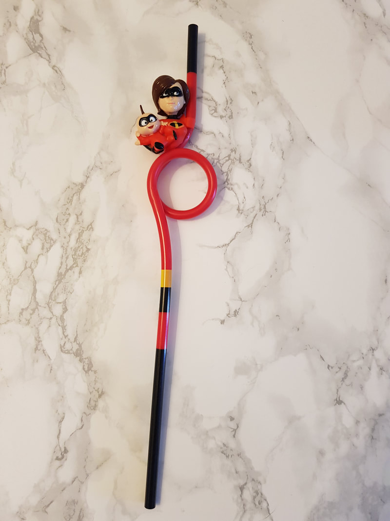 Incredibles collectible straw