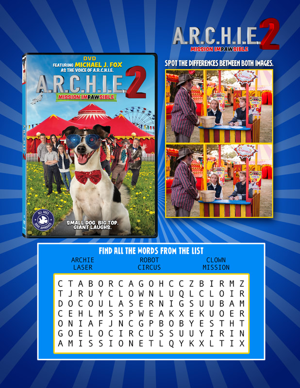ARCHIE 2: MISSION IMPAWSIBLE  free activity sheets
