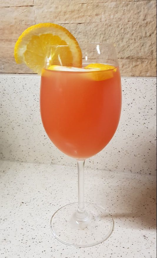 Sparkling Orange Blood Mocktail