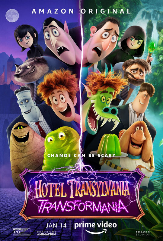 Hotel Transylvania: Transformania, streaming on Amazon Prime Video January 14th