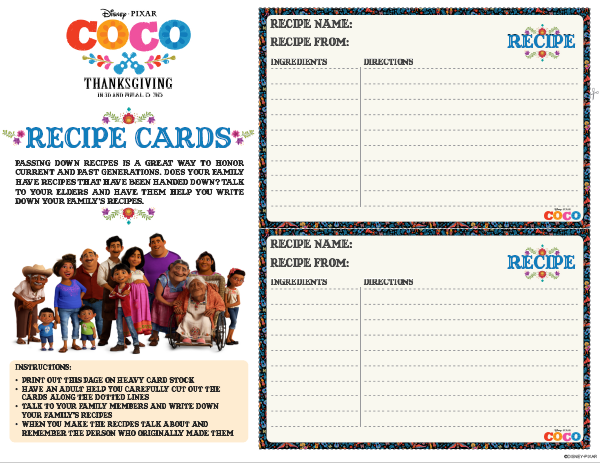 Recipe Cards Coco
