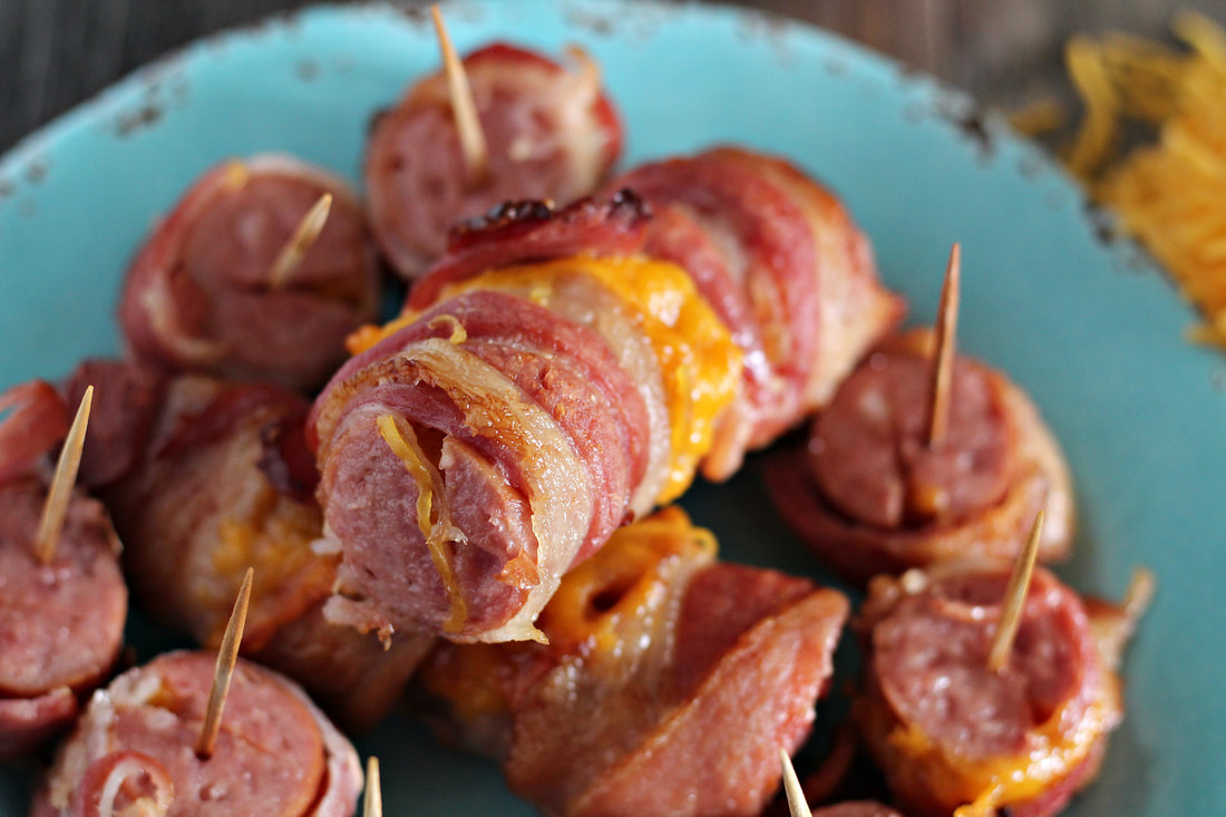 Cheese Stuffed Bacon Wrapped Sausage