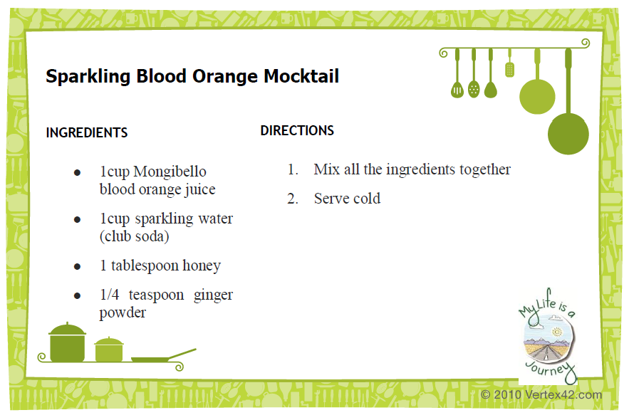 Sparkling Orange Blood Mocktail
