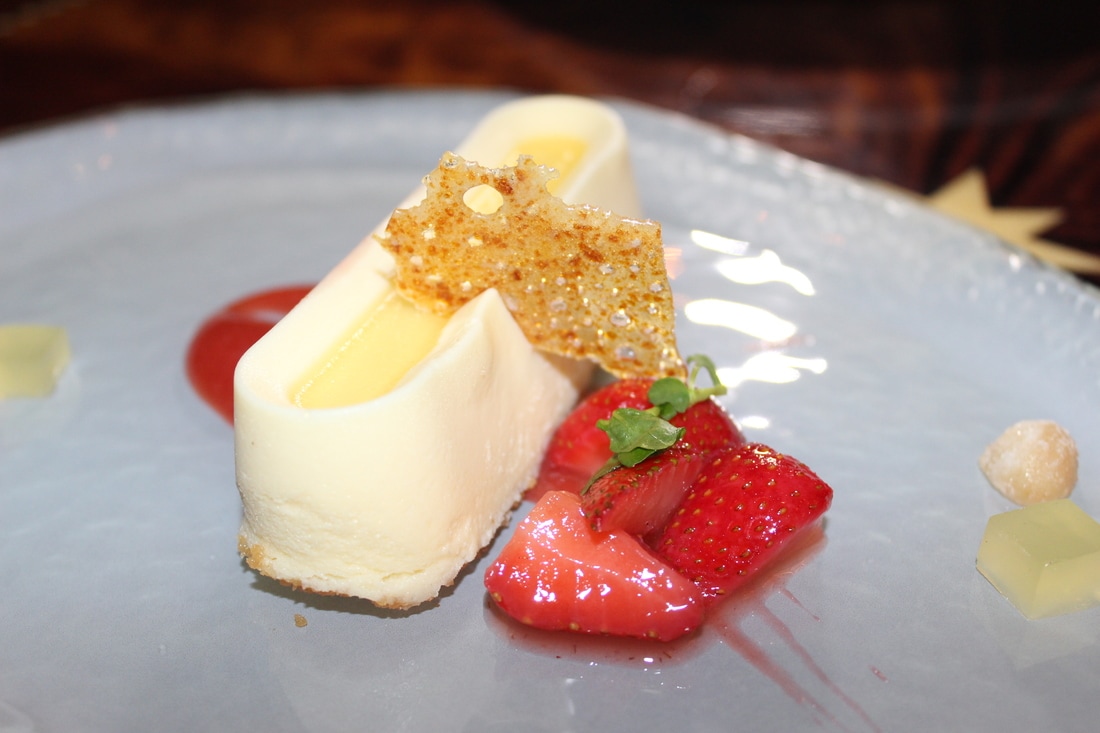 Tangy Citrus Cheesecake accented with Yuzu